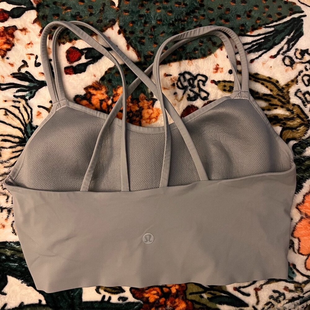 Lululemon Free to Be Serene Longline Bra (Size 8) – Light Gray